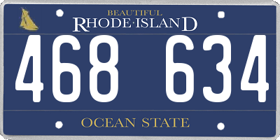 RI license plate 468634