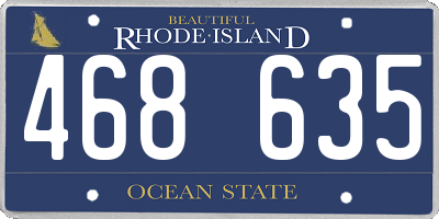 RI license plate 468635