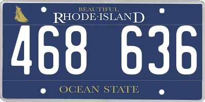 RI license plate 468636