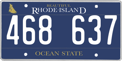 RI license plate 468637