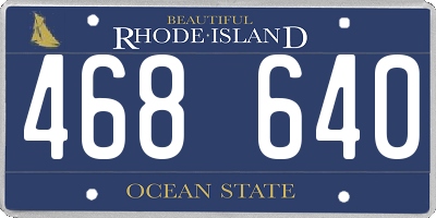 RI license plate 468640