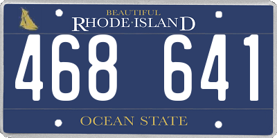 RI license plate 468641
