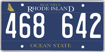 RI license plate 468642