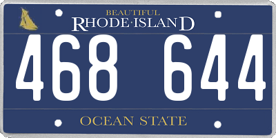 RI license plate 468644