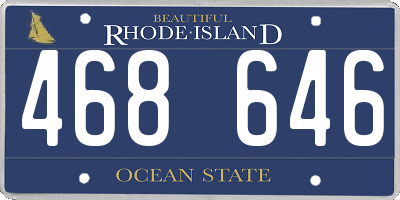 RI license plate 468646