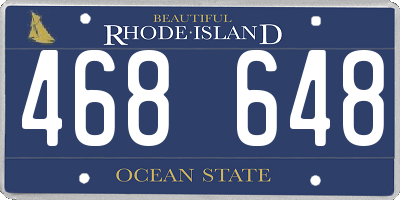 RI license plate 468648