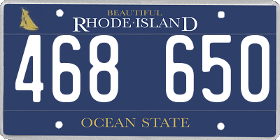 RI license plate 468650