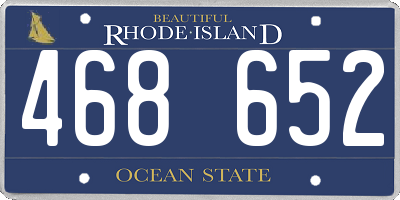 RI license plate 468652