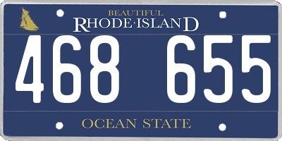 RI license plate 468655