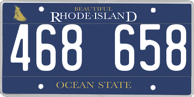 RI license plate 468658