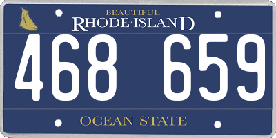 RI license plate 468659