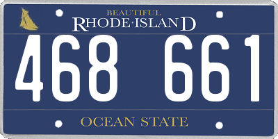 RI license plate 468661