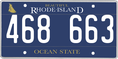 RI license plate 468663