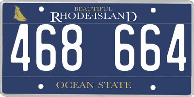 RI license plate 468664