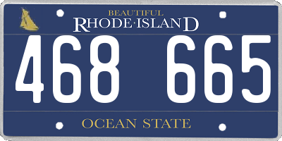 RI license plate 468665
