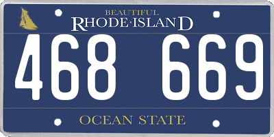 RI license plate 468669