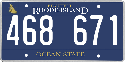 RI license plate 468671