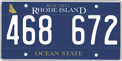 RI license plate 468672