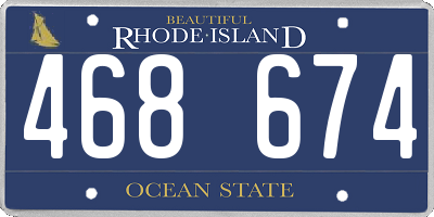 RI license plate 468674