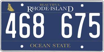 RI license plate 468675