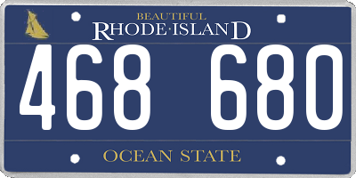 RI license plate 468680