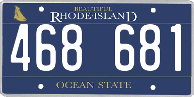 RI license plate 468681