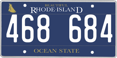 RI license plate 468684