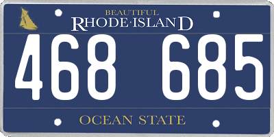 RI license plate 468685