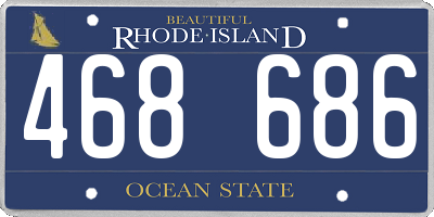 RI license plate 468686