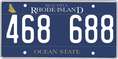 RI license plate 468688