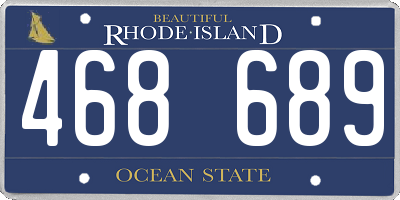 RI license plate 468689