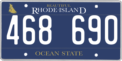 RI license plate 468690