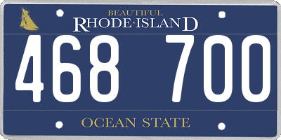 RI license plate 468700