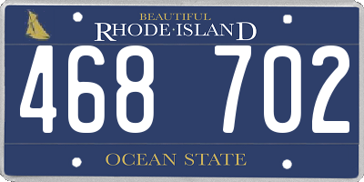 RI license plate 468702