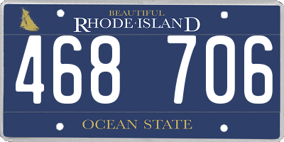 RI license plate 468706