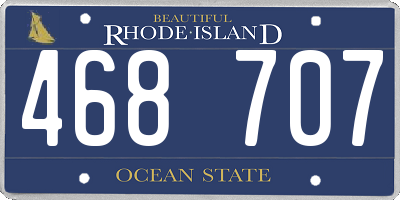RI license plate 468707