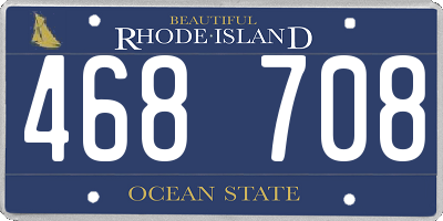 RI license plate 468708