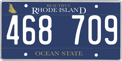 RI license plate 468709