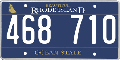 RI license plate 468710