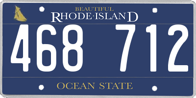 RI license plate 468712
