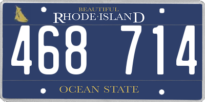 RI license plate 468714