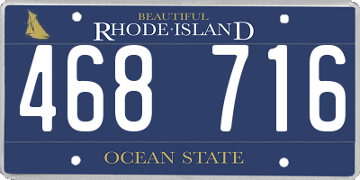 RI license plate 468716