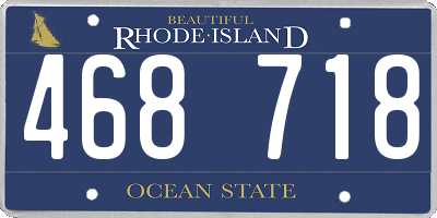 RI license plate 468718