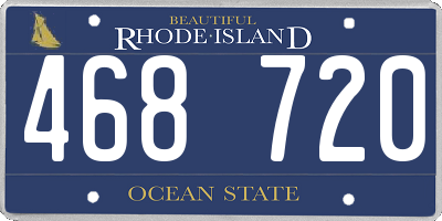 RI license plate 468720