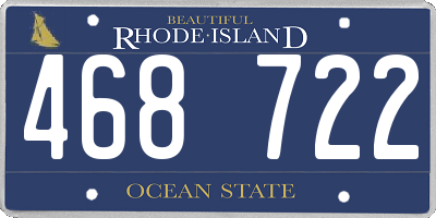 RI license plate 468722