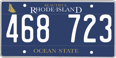 RI license plate 468723