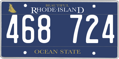 RI license plate 468724