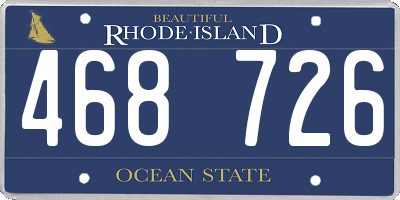RI license plate 468726