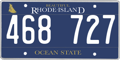 RI license plate 468727