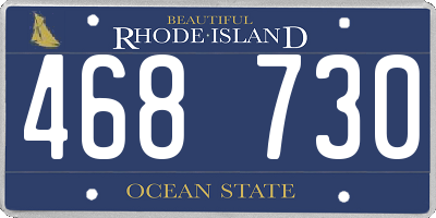 RI license plate 468730